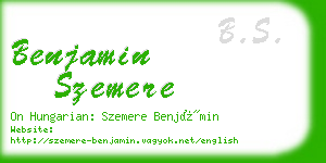 benjamin szemere business card